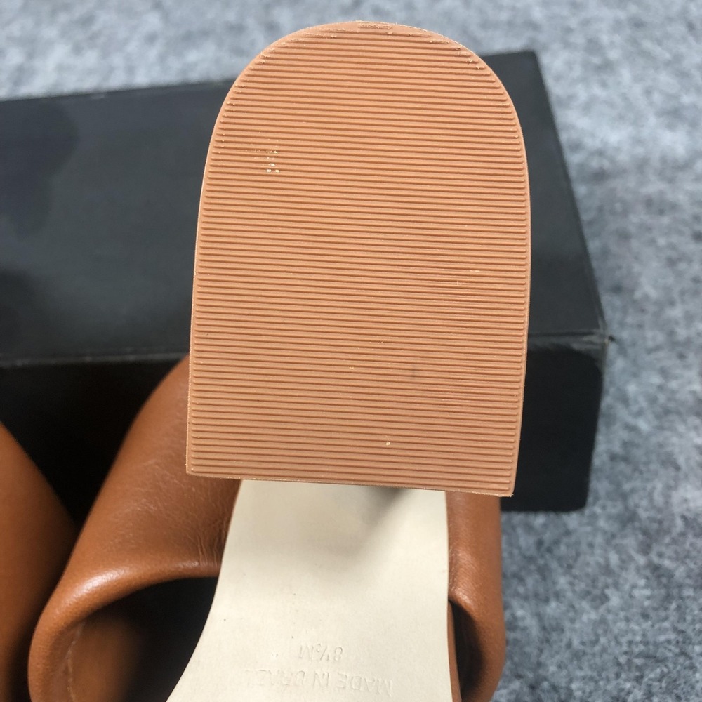Steve Madden Brown Leather Block Heel Sandals - Picture 16 of 16